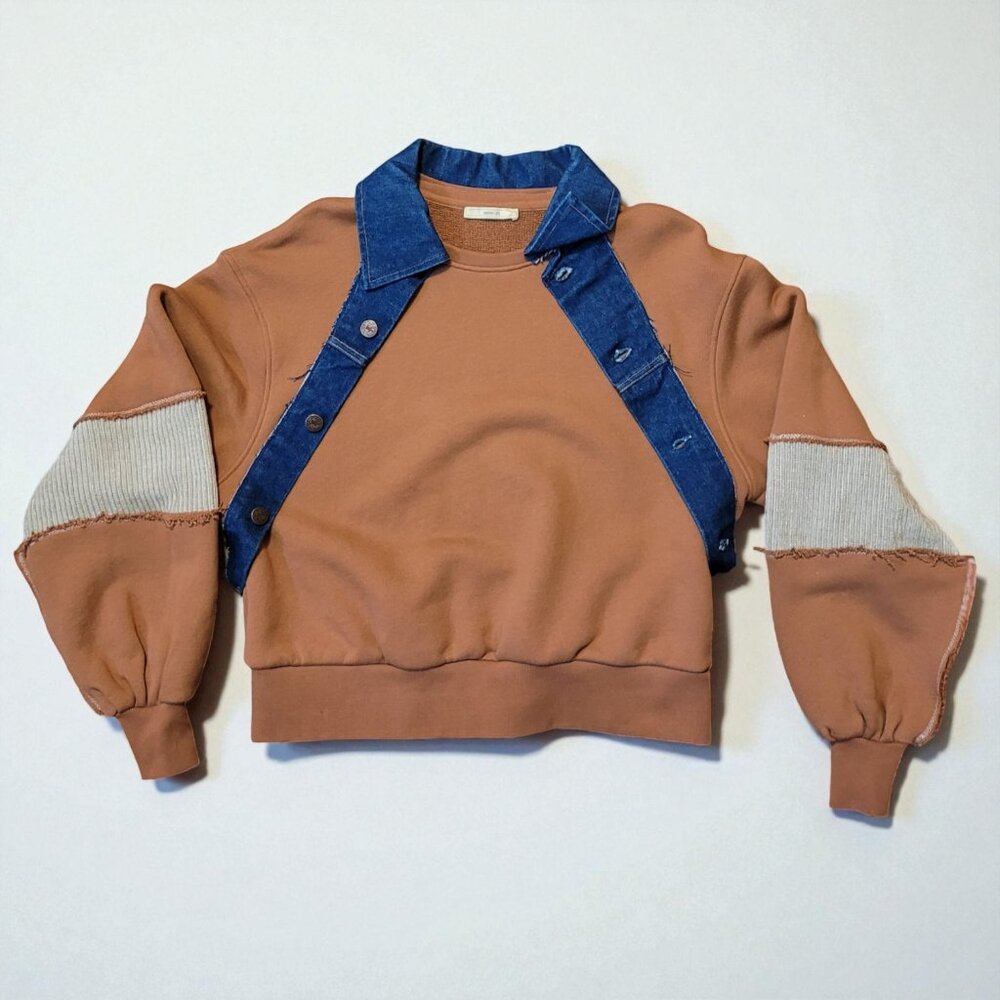 Sessun Jerez Color Block Sweatshirt With Denim Co… - image 7